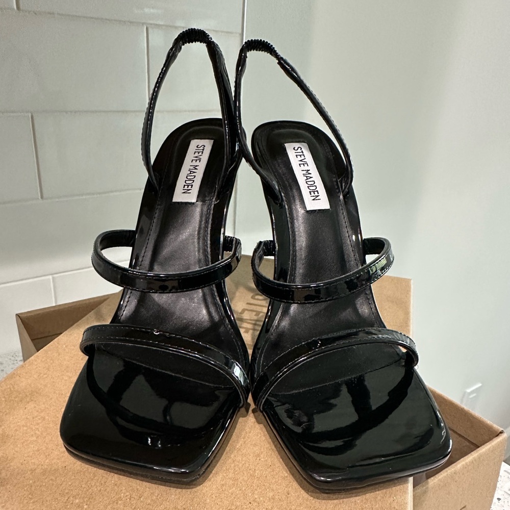 Steve Madden “Gracey” Black Patent Heels